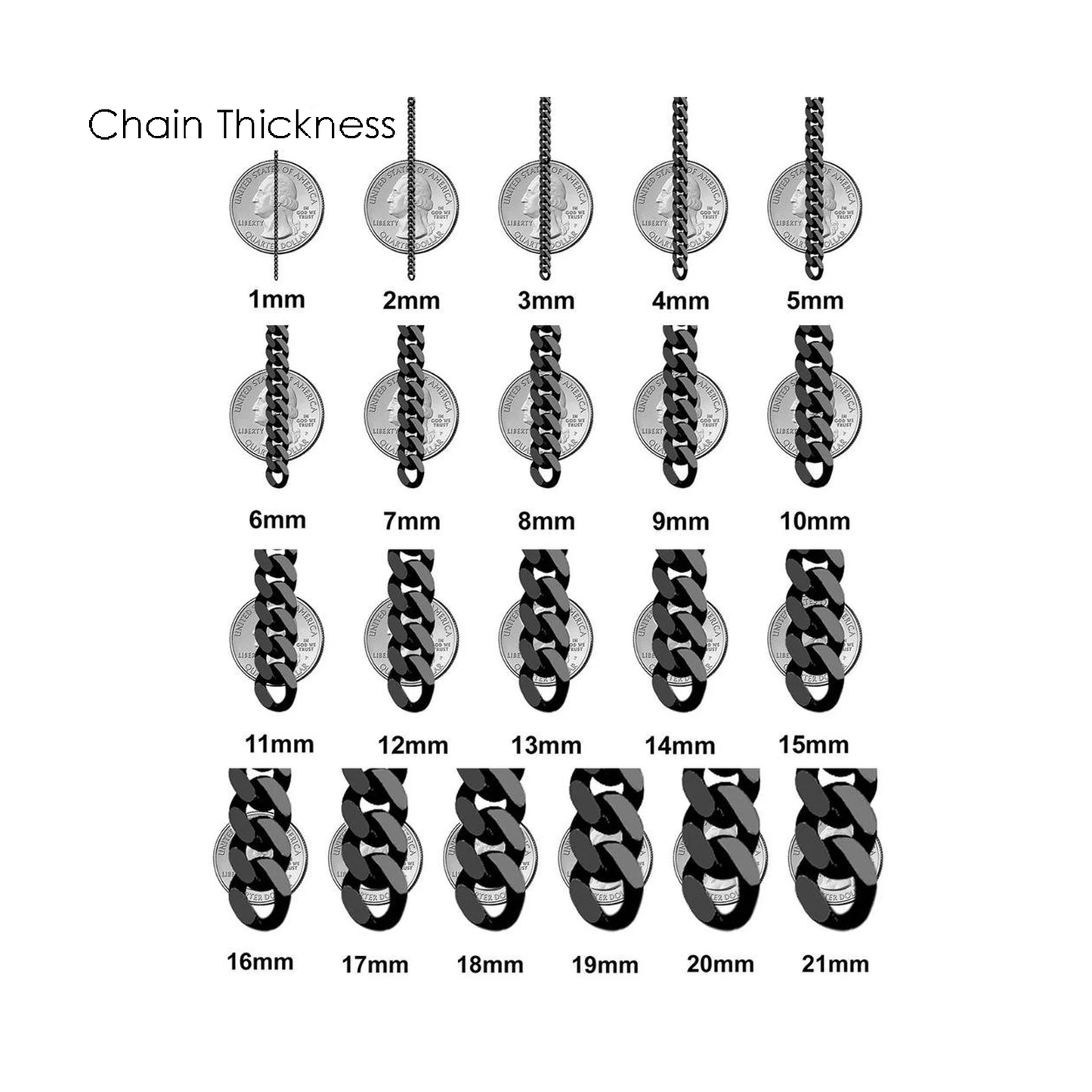 7mm Curb Chain Necklace in Stainless Steel