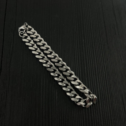 8mm Bracelet Curb Chain in Stainless Steel