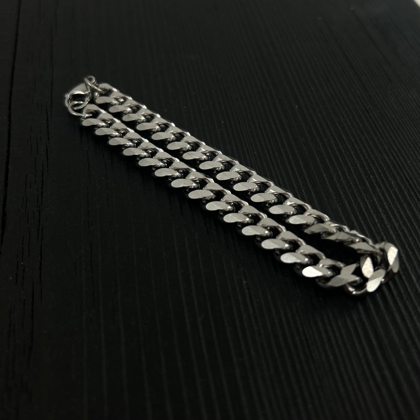 8mm Bracelet Curb Chain in Stainless Steel
