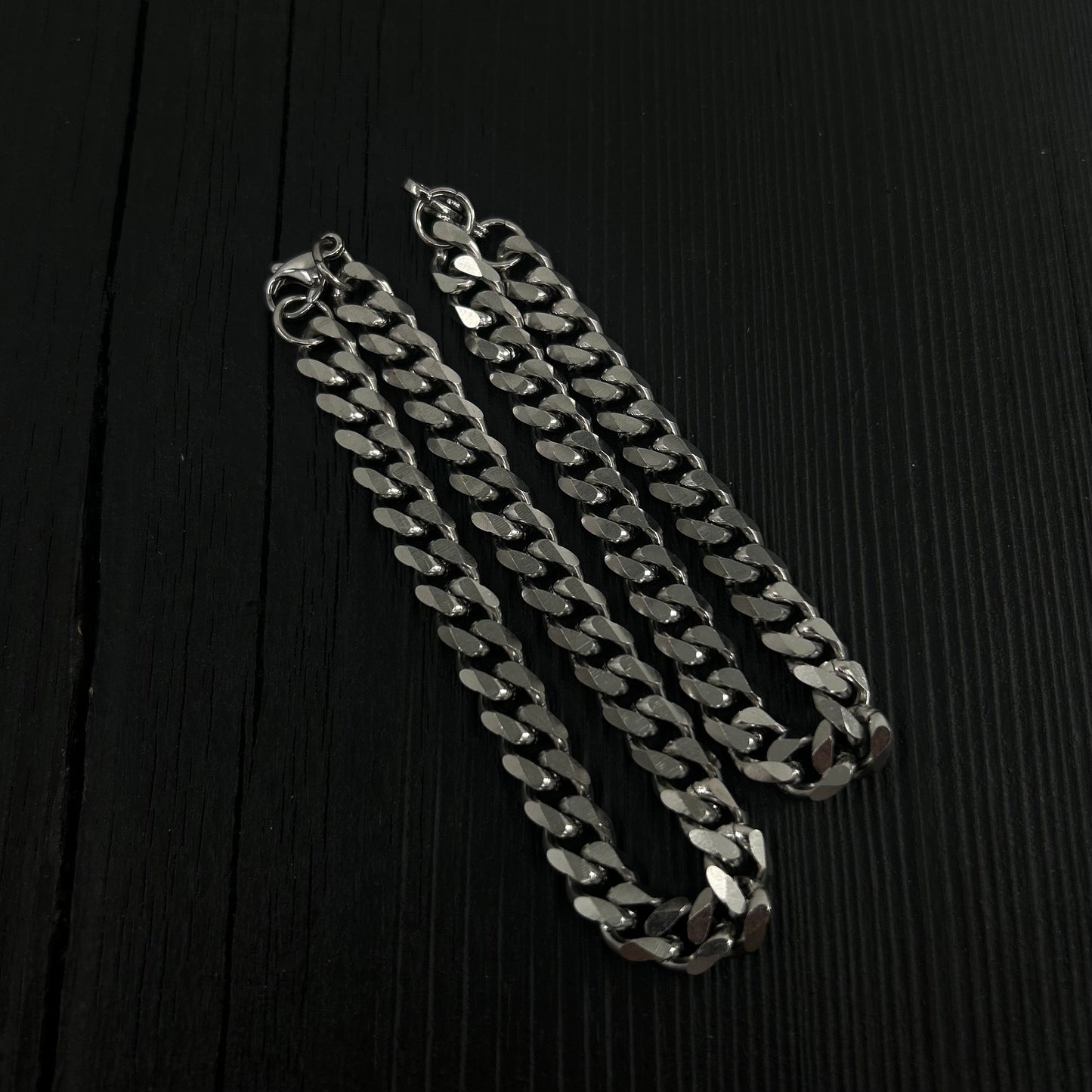 8mm Bracelet Curb Chain in Stainless Steel