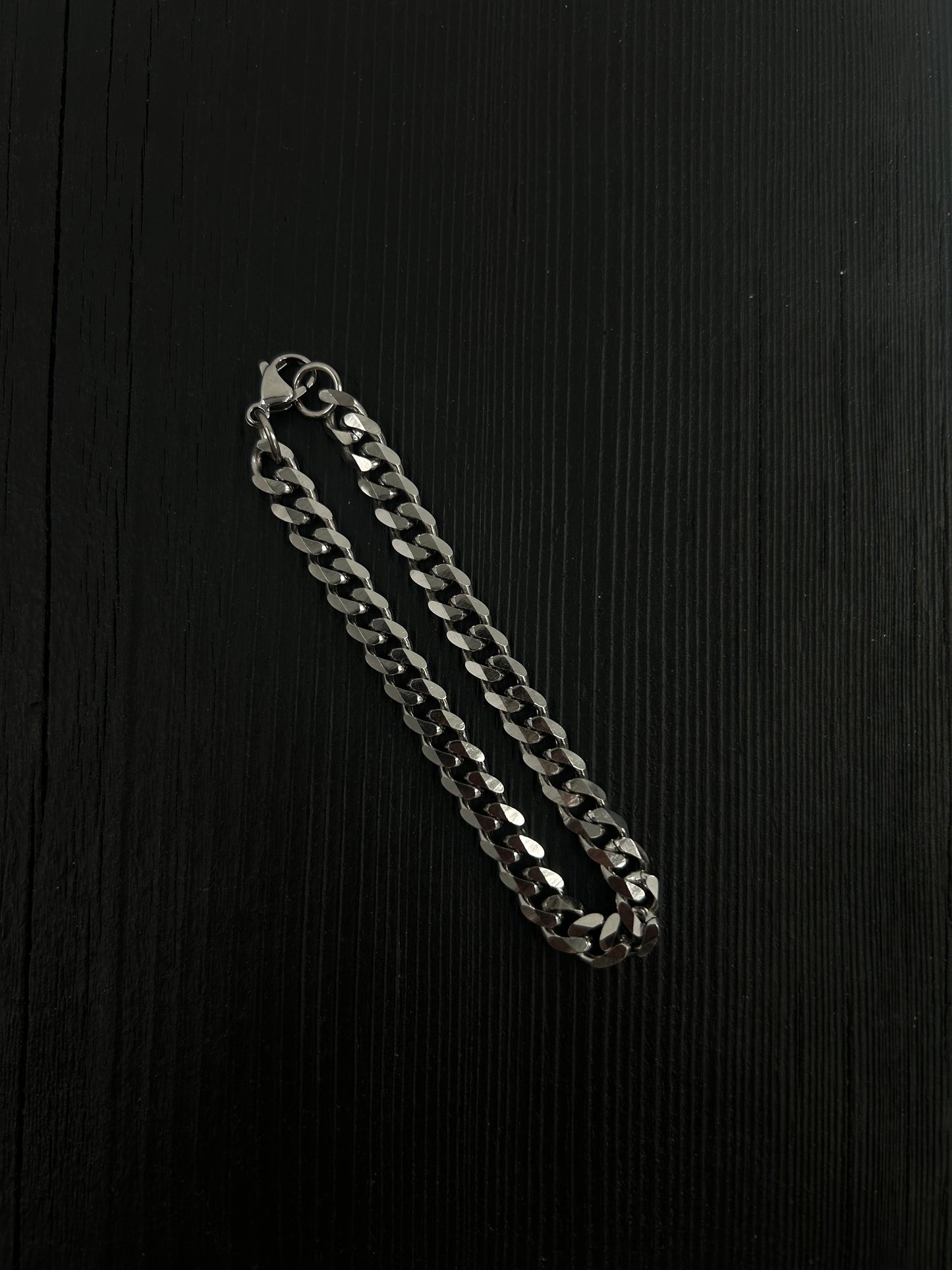7mm Curb Chain Bracelet in Stainless Steel